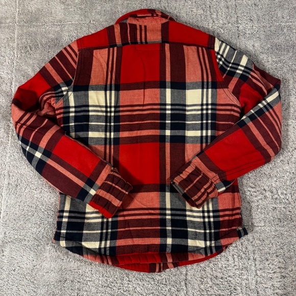 Vintage Abercrombie & Fitch Sherpa Lined Flannel Jacket Mens Medium - Picture 3 of 3